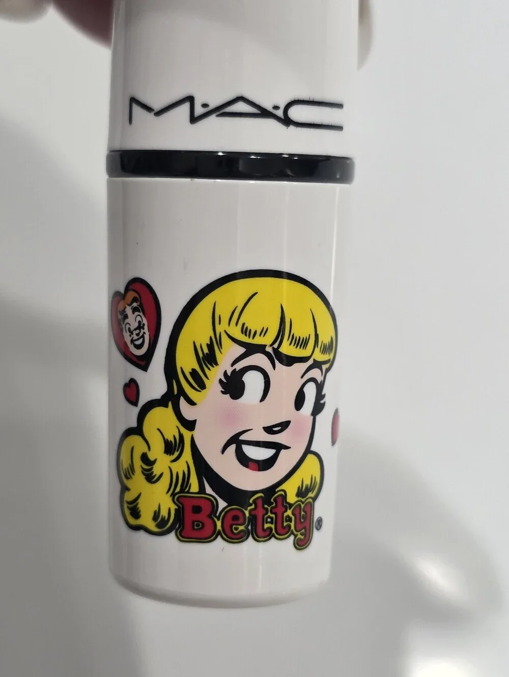 MAC Archie's Girls Betty Bright Satin Lipstick Limited Edition Used